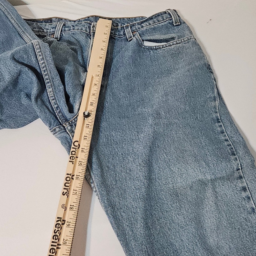 Vintage Levi 505 Regular Fit 90s Blue Denim Jeans Mens Size 34 x 32 1998 - Picture 8 of 14